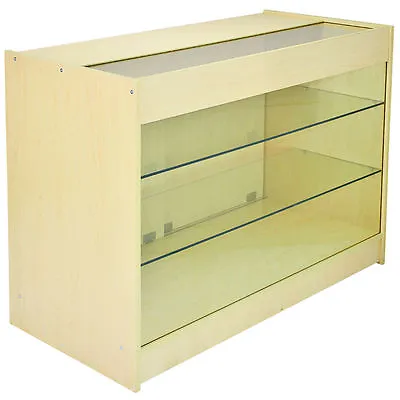 £399.99 • Buy Counters Retail Shop Display Lockable Cabinet Glass Shelf Showcase Maple Store