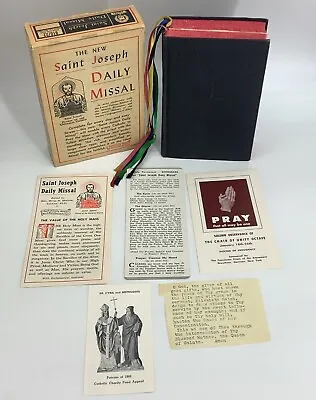 VTG Saint Joseph Daily Missal; Revised Edition Version (1957 H.C. Book) With Box • $46