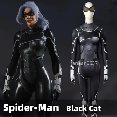Spider-Man Black Cat Cosplay Costume Jumpsuits Halloween Dionysia Props Women • $50.76