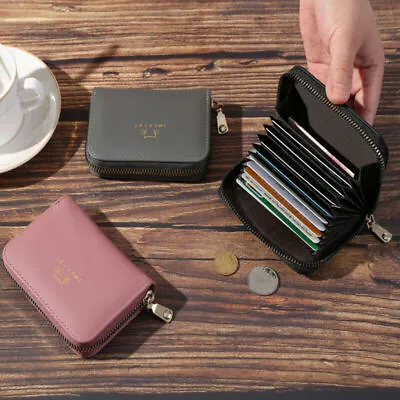 £4.99 • Buy Soft Leather Credit Card Holder With RFID Protection - Takes 11 Cards