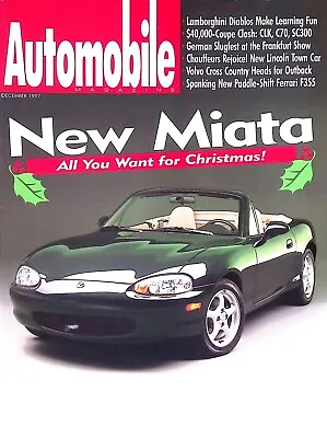 Automobile Magazine December 1997 Lamborghini Diablos Mazda Miata Ferrari F355 • $12.99