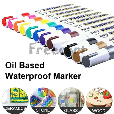 1-12 Waterproof Permanent Paint Marker Pen For Car Tyre Tire Tread Rubber Metal • $12.71