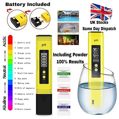 £4.89 • Buy PH Meter LCD Digital Electric Tester Pen Water Hydroponics Test Kit Aquarium UK