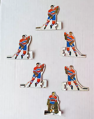 Vintage Montréal Canadien Tin Munro Table Top Hockey Players Complete Set (6) • $17.99