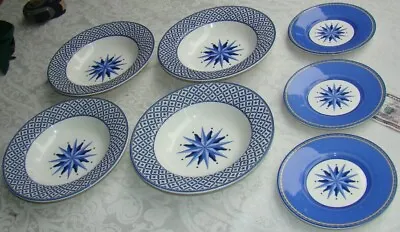 7 Pcs. - Victoria Beale Williamsburg 9026 - 4 Flat Soup Bowls + 3 Bread Plates • $39.99