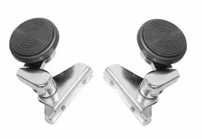 $33.45 • Buy Pair VW Bug Beetle Bus T2 Left Right Vent Wing Window Latch Lock Round 1968-1977