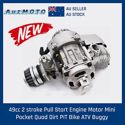 49cc 2 Stroke Pull Start Engine Motor Mini Pocket Quad Dirt PIT Bike ATV Buggy • $80.96