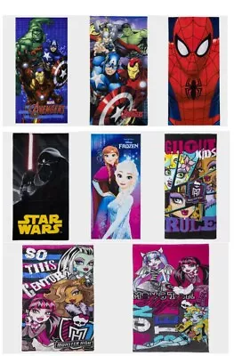 Kids Beach Towel Fast Dry Cotton Official Star Wars Marvel Frozen Monster High • £9.99