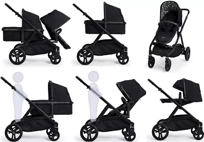 Cosatto Wow XL Tandem Pushchair In Silhouette With Buggy Board And Raincover • £599.95