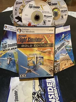 MICROSOFT FLIGHT SIMULATOR X Gold Edition FSX With Acceleration Expansion • $18.99