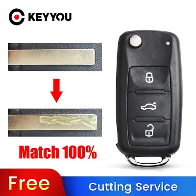 Remote Key Shell Case For  VW VOLKSWAGEN JETTA BEETLE PASSAT GTI + Cut Key Blade • $9.99