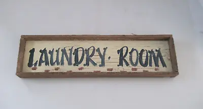 LAUNDRY ROOM Sign Wall Hanger And Free Standing Option 17x5 • £14.24