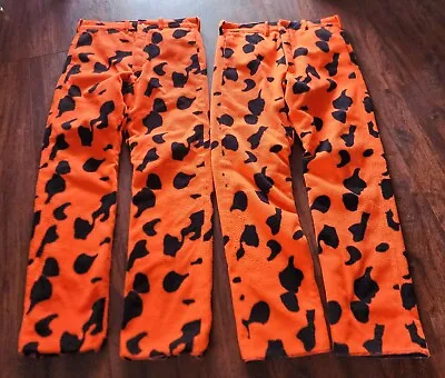 Vintage Cabelas Whitetail Clothining Two Orange Camo Pants Men's Size Medium Or • $200