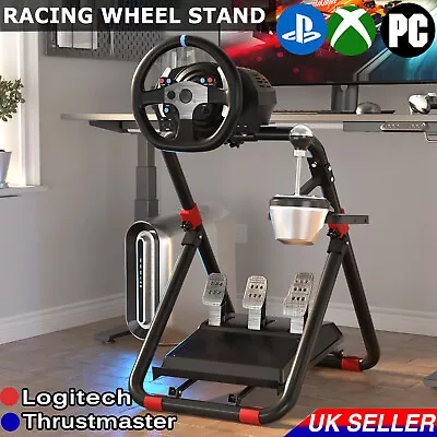 Foldable Racing Steering Wheel Stand Logitech G923 G920 HORI Thrustmaster T300RS • £65.25