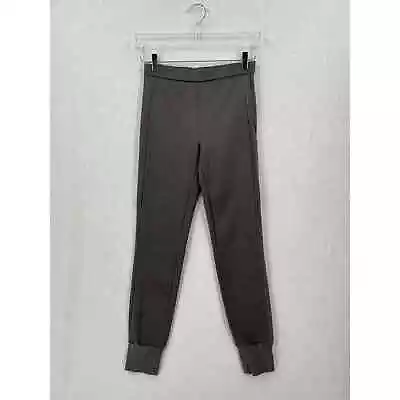 VINCE Pants Womens Small Charcoal Leather Piped Leggings Jogger Mid Rise  • $47.95