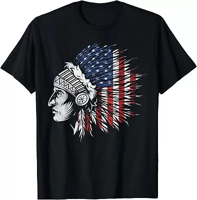 New Limited Native American Indian Flag Headdress T-Shirt • $22.99