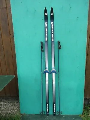 Vintage Snow Skis 73  Long Black Color Finish Comes With SKI POLES • $49.80