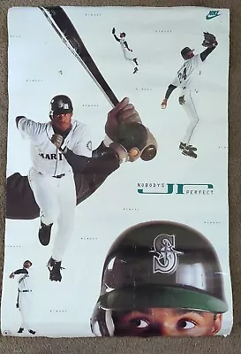 Ken Griffey Jr Vintage Nobody’s Perfect Poster23x36 Good Condition Read • $73