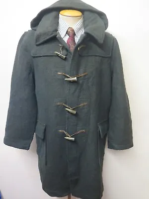 Vintage Gloverall Wool Duffle Duffel Coat Raincoat M 40  Euro 50 - Green • $99.46