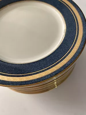 Mikasa Grande Ivory  Imperial Lapis Bread & Butter Plates 6 1/2  Set Of 5 Plates • $99