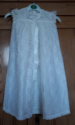 £0.99 • Buy Vintage 1960s Christening Gown White 25  Long
