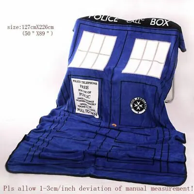 $51.29 • Buy Blanket Coral Velvet Carpet Doctor Who Dr TARDIS Police Box Throw Xmas Gift