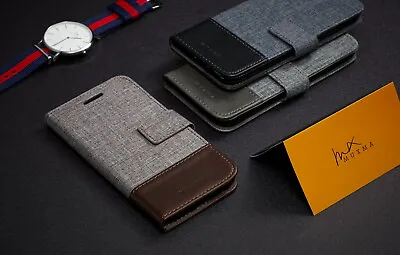 Canvas Two Fold Flip Wallet Satnd Phone Case Cover For OnePlus Nord N200 Nord CE • $11.76