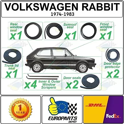 Volkswagen Rabbit Golf MK1 1974-83 Weatherstrip Seal Restoration Kit 12 Pcs 3-Dr • $192.50