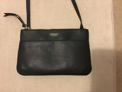 £1.20 • Buy  Osprey Real Leather Cross The Body Bag In Black
