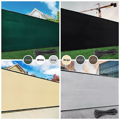 ColourTree Fence Privacy Screen Cover Mesh 4' 5' 6' 8' Black Green Beige Brown • $89.99