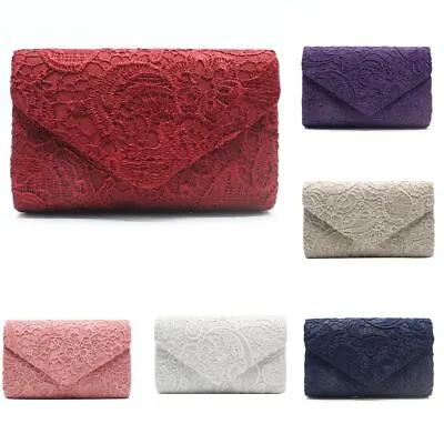 Lace Wedding Wallet Envelope Bag Purse Clutch Bag Handbags Messenger Bag • £7.83
