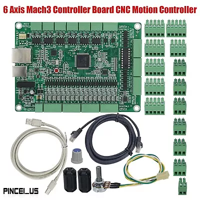 6 Axis Mach3 Controller Board Support USB + Ethernet For CNC Engraving Machine • $170.14