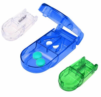 $9.89 • Buy Pill Cutter Box Portable Convenient Drug Box Tablet Cutter Splitter Medicine