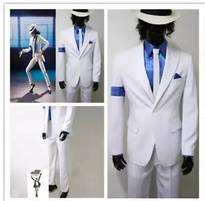 Michael Jackson Smooth Criminal Suit Uniform Men's Cosplay Costume Set Handmade • £89.10