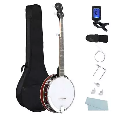 Ktaxon 5 String Geared Tunable Banjo 24 Brackets Right Handed With Straps Picks • $115.98