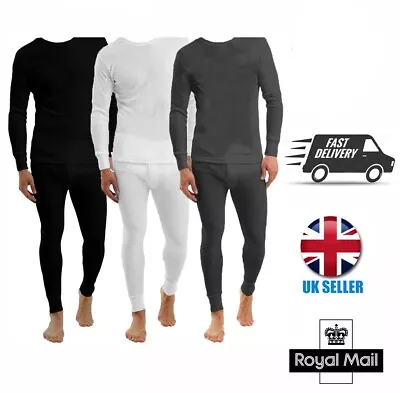 Mens Thermal Long Johns Top Bottom Underwear Trouser TShirt Set Full Half Sleeve • £7.99