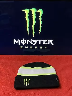 Monster Energy New Era Moto F1 GP Skate Super Moto Black Green OSFM Beanie New • $45