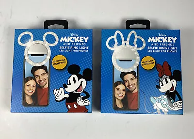 Disney Mickey And Friends Selfie Ring LED Light 2 Pack Mickey And Minnie • $13.33