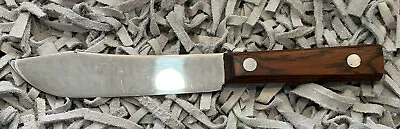 VTG 6” Butcher Knife NOS Carbon Steel Walnut Case Robinson Unbranded Ships Fast • $19.99