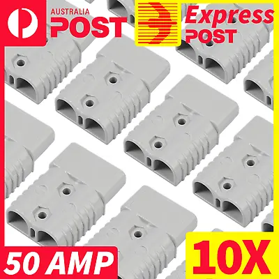 10 X Anderson Style Plug Connectors 50 AMP 12-24V 6AWG DC Power Tool Solar Kit • $10.73