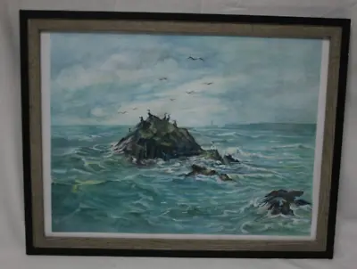 Edward Morgan Seal Island St Ives Godrevy Lighthouse Painting • £14.45