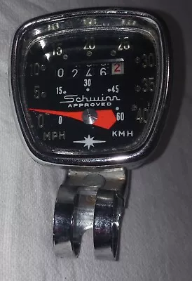 Vintage Schwinn Approved Bicycle Speedometer  1970's Bike MPH & KMH RARE France • $64.95