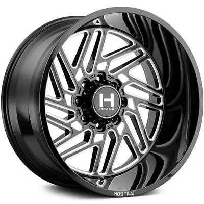 (4) 20x9  Hostile Wheels H116 Jigsaw Blade Cut Black Milled Off Road Rims(B5) • $1880