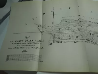 Original Map St. Mary’s Falls Canal Soo Locks Michigan Weitzel 1881 • $17.99