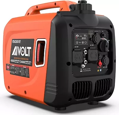 Aivolt 4300-Watt Super Quiet Portable Gas Powered Inverter Generator CO Sensor • $716.84