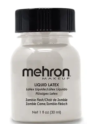 Mehron Makeup Liquid Latex - Dark Flesh (Sable) & Zombie 1 Fl.oz. • £6.25