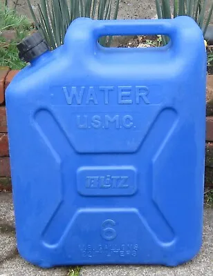 Vintage USMC Blitz 6 Gallon Hard Plastic WATER CAN/JUG Jerry Can-Style W/ SPOUT • $24.95