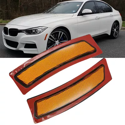 Set Amber Lens Front Side Marker Light Reflector For Bmw F30 F32 F36 M Sport • $18.04