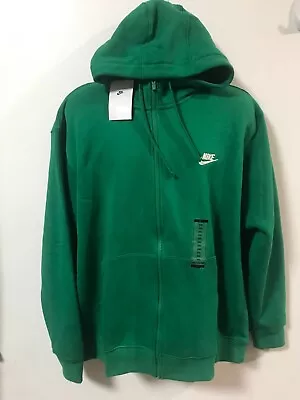 Nike Sportswear Club Men's Size XXL Malachite/Green Fleece Full-Zip Hoodie $70 • $27.89