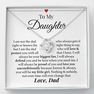 To My Daughter Necklace Dad Love Knot Necklace Gift For Daughter Father's Day • $17.99